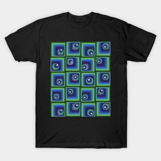 Abstract geometric shapes -blue T-Shirt